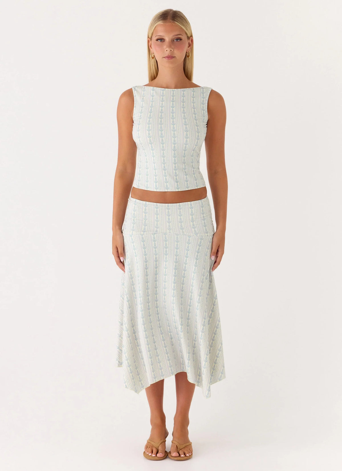 Falda Midi Katta - Rayas Vintage