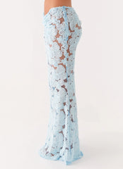 Falda larga Fiorella Floret - Azul