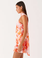 Minivestido Manon Scarf - Blushing Blossom