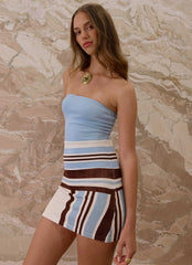Minivestido de rayas rectas - Rayas azules