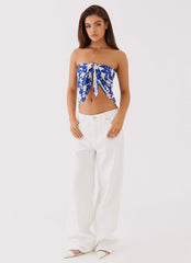 Top Cachecol Chelsea - Floral Azul