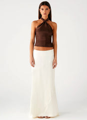 Falda maxi Chandra - Marfil