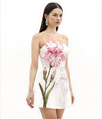 Iris Appliqu�� Mini Dress - White