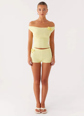 Top de Tricô Aliah - Amarelo