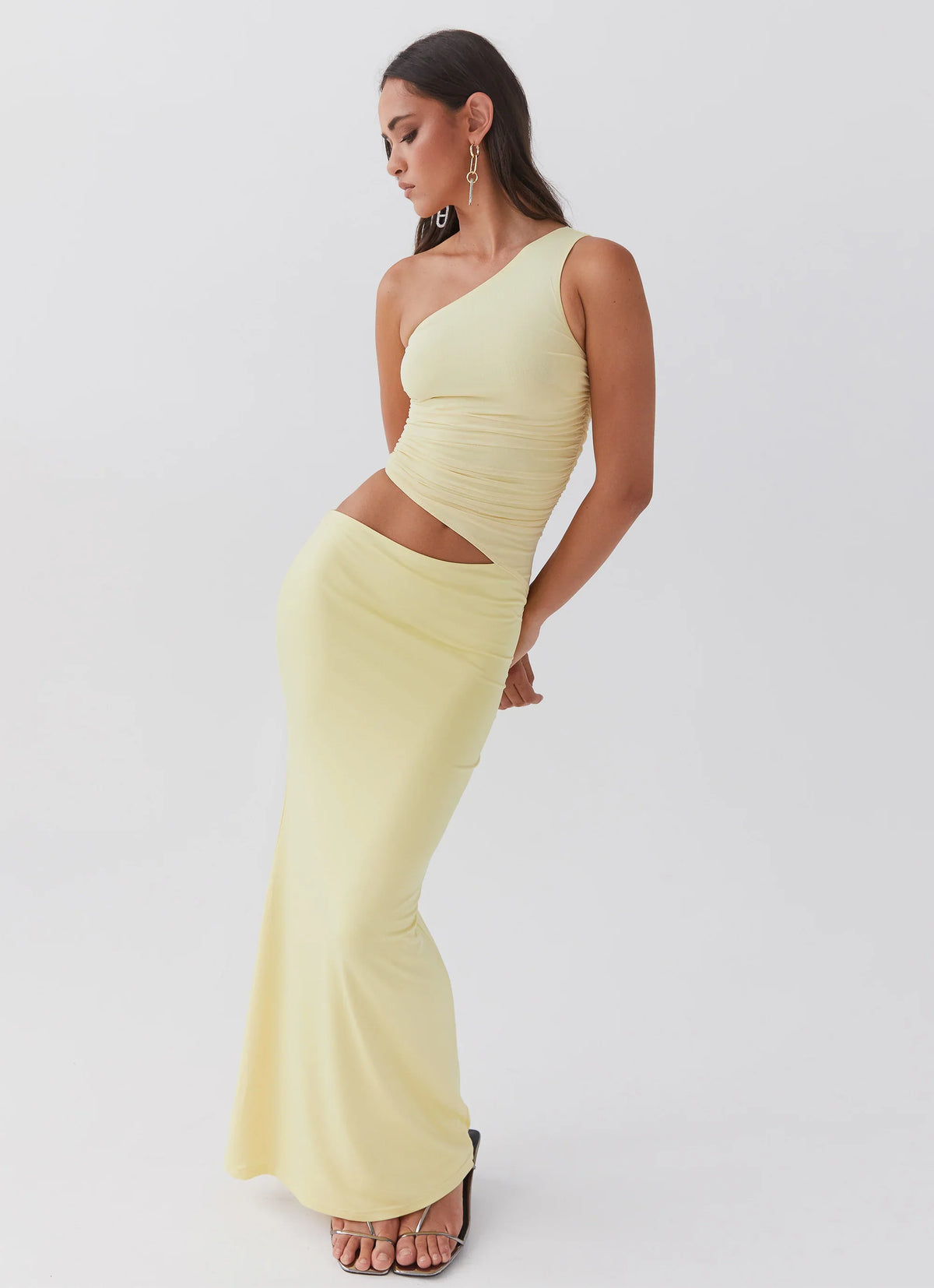 Vestido Longo Ombro Único Seranella - Lemon