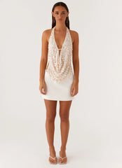 Top Halter Brixton Pearl com Gola Drapeada - Pearl