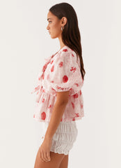 Top con lazo Western Wind - Leopardo Rosa