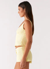 Top Busto de Litoral - Amarelo