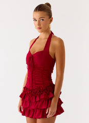 Top halter Someone Else - Cereza Oscura