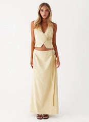 Top halter Azura - Amarillo
