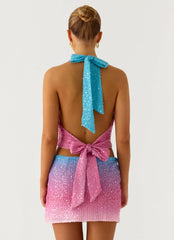 Blusa de Tricô com Lantejoulas One More Time - Disco Ombre