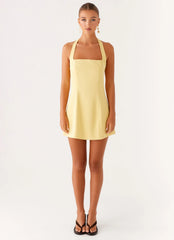 Minivestido Remi Halter - Amarillo