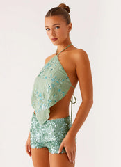 Top Jonti Halterneck - Menta