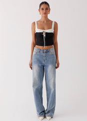 Top corsé Ryder - Negro