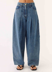 Calça Jeans Plissada Zayn - Azul Claro