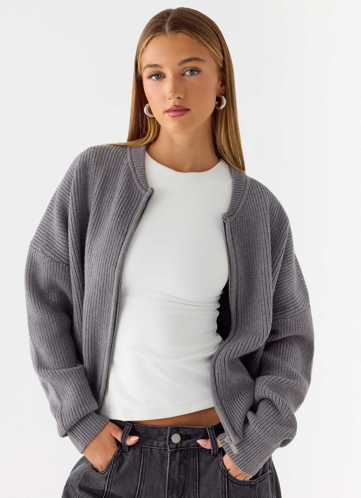 Codi Jersey con cremallera - Carbón
