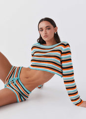 Top Cropped de Crochê Pour It Up - Neostripe