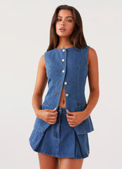 Colete Jeans Born For Bordeaux - Índigo