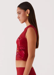 Waiting for Dawn Malla Top - Rosa
