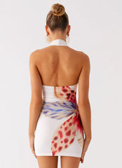 Minivestido No Time - Estampado floral White Sea