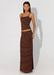 Sweet Sky Blusa con Cuentas - Chocolate