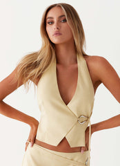 Top halter Azura - Amarillo