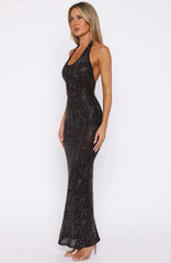 Maxivestido adornado Burning Glance Chocolate