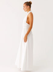Vestido Longo Figaro Halter - Branco