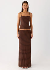 Sweet Sky Blusa con Cuentas - Chocolate