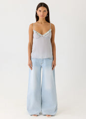 Top de tirantes Selina - Azul brumoso
