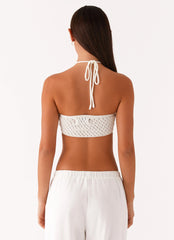 Top de crochet Palmilla - Blanco