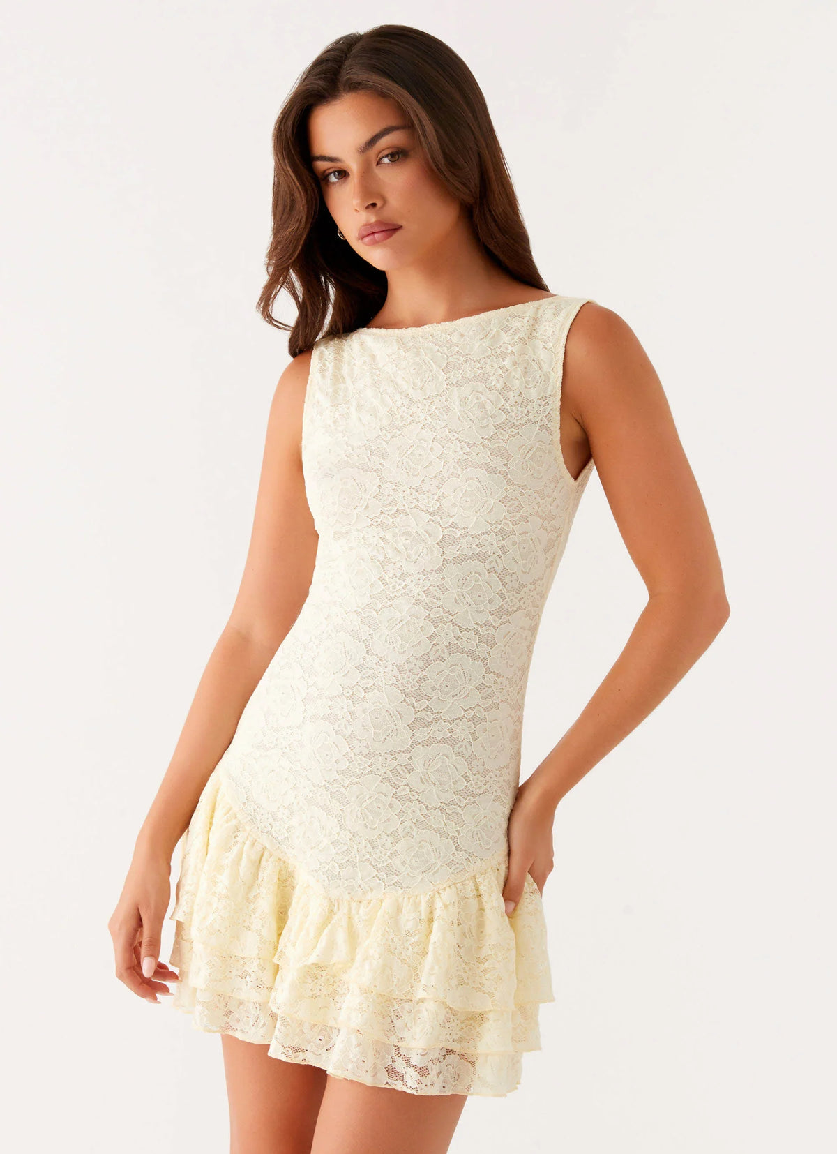 Minivestido con volantes Manuka - Amarillo