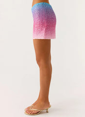 Minifalda de punto de lentejuelas "One More Time" - Disco Ombre