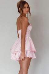 Mono rosa de busto fruncido Paris Muse