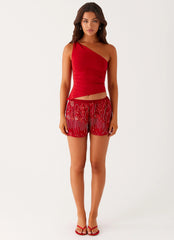 Minishorts Mercer de lentejuelas - Rojos