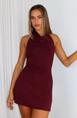 Minivestido Brilho Eterno Borgonha