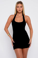 Vestido mini con cuello halter Parting Ways Negro