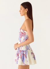 Minivestido Mario - Floral morado