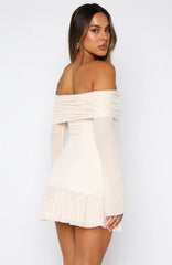 Vestido Curto Manga Longa Dreaming Of Yesterday Creme