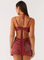 Minivestido Sahara Nights con Cuentas - Óxido