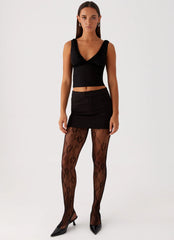 Meias Honor Lace - Preta