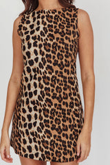 Minivestido Rhode Island Shift Leopardo