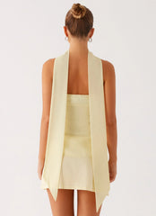 Top Blaise com Lenço - Floral Amarelo