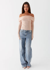 Blusa de Tricô Rina Manga Longa - Blush