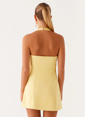 Minivestido Remi Halter - Amarillo