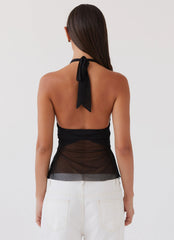 Top de malla Sunbeam - Negro