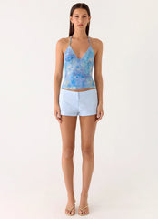 Top halter All At Once - Paisley aqua
