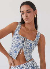 Top Corsé Take Me Away - Paisley Azul
