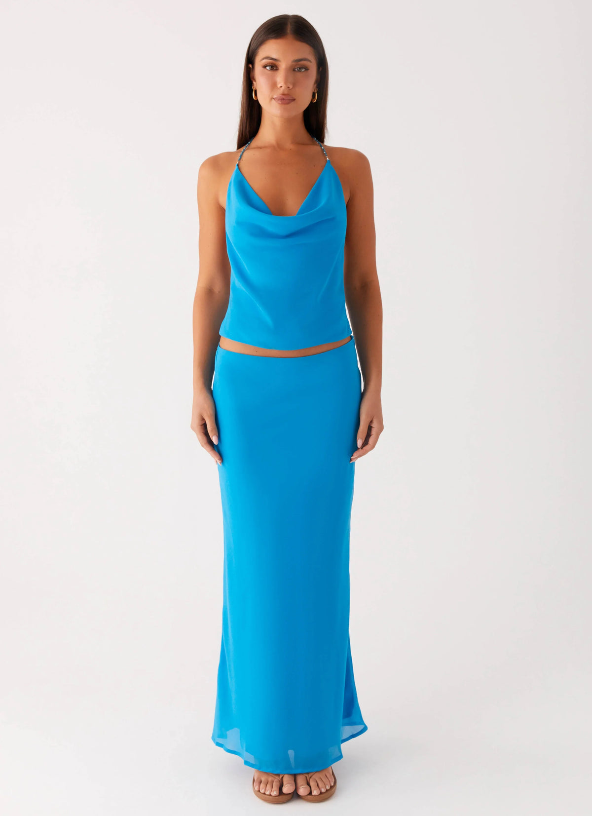 Maxifalda de gasa Another Life - Turquesa