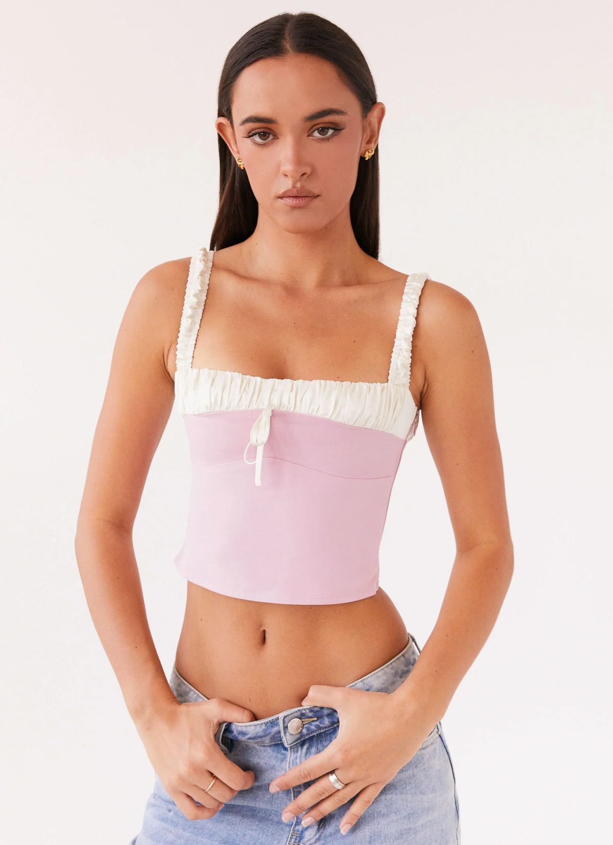 Top con escote corazón Ryder - Rosa